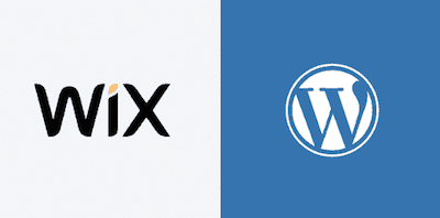 wix vs wordpress logo