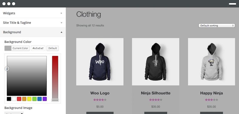 woocommerce storefront template
