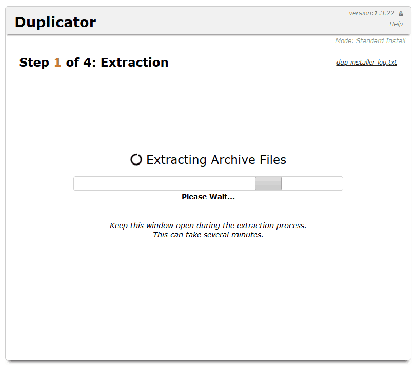 Duplicator Extraction
