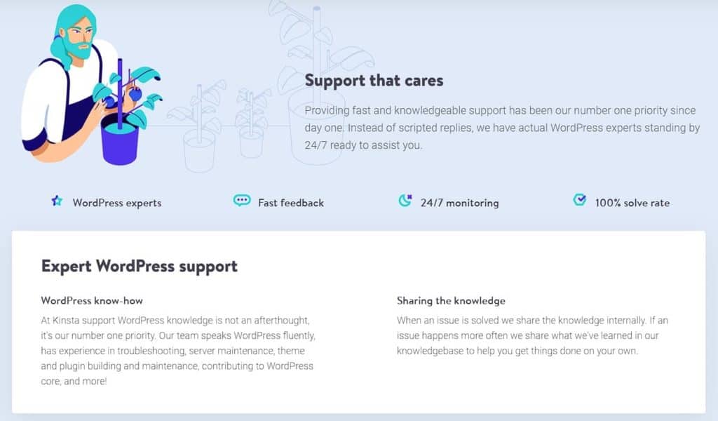 kinsta support features