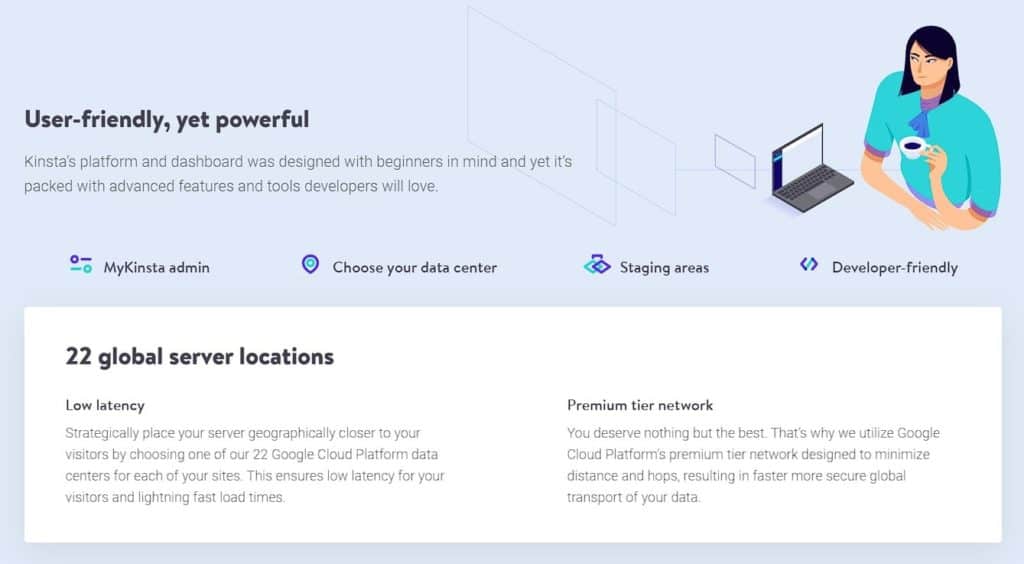 kinsta uptime speed features