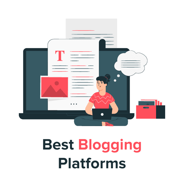 best blogging platforms vector image