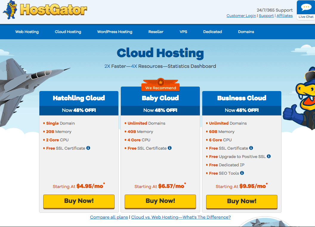 HostGator Cloud Hosting