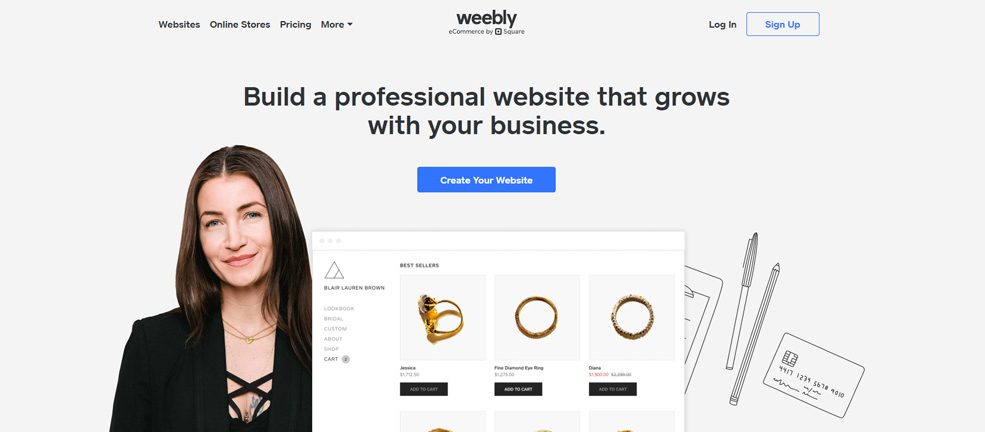 Weebly, one of the best website builders for Canadians