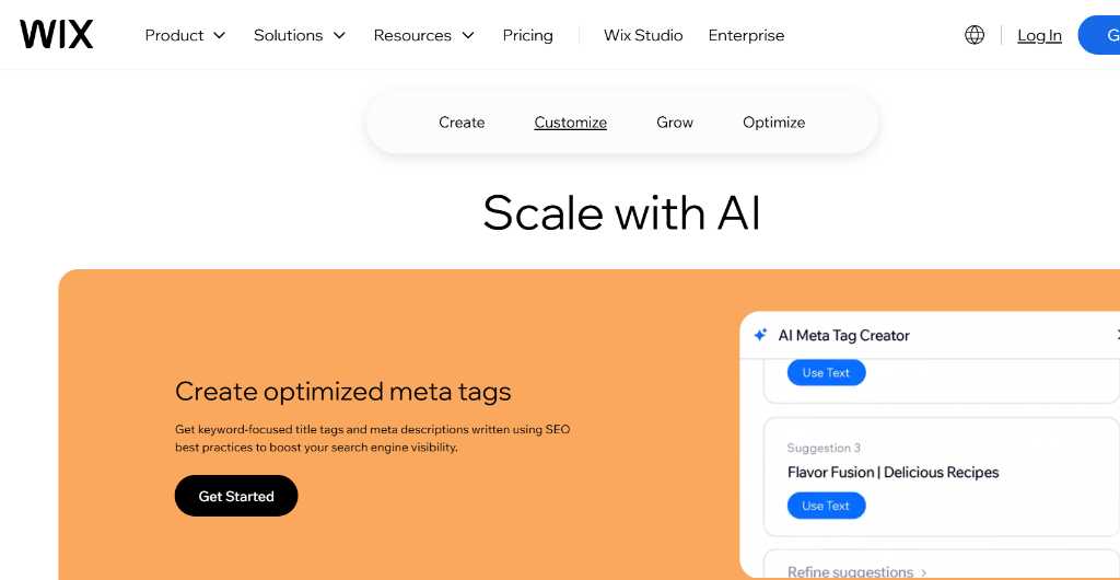 Wix Scale with AI in e-commerce