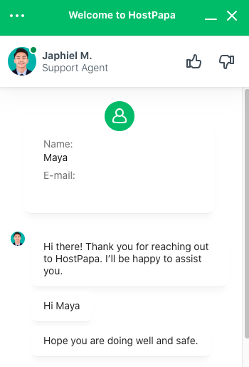 HostPapa customer support