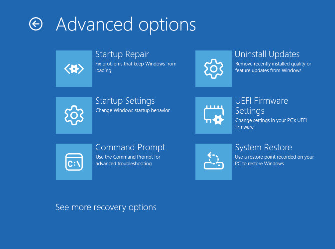 Windows Startup Settings