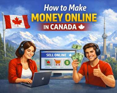Image showcasing how to make money online in Canada