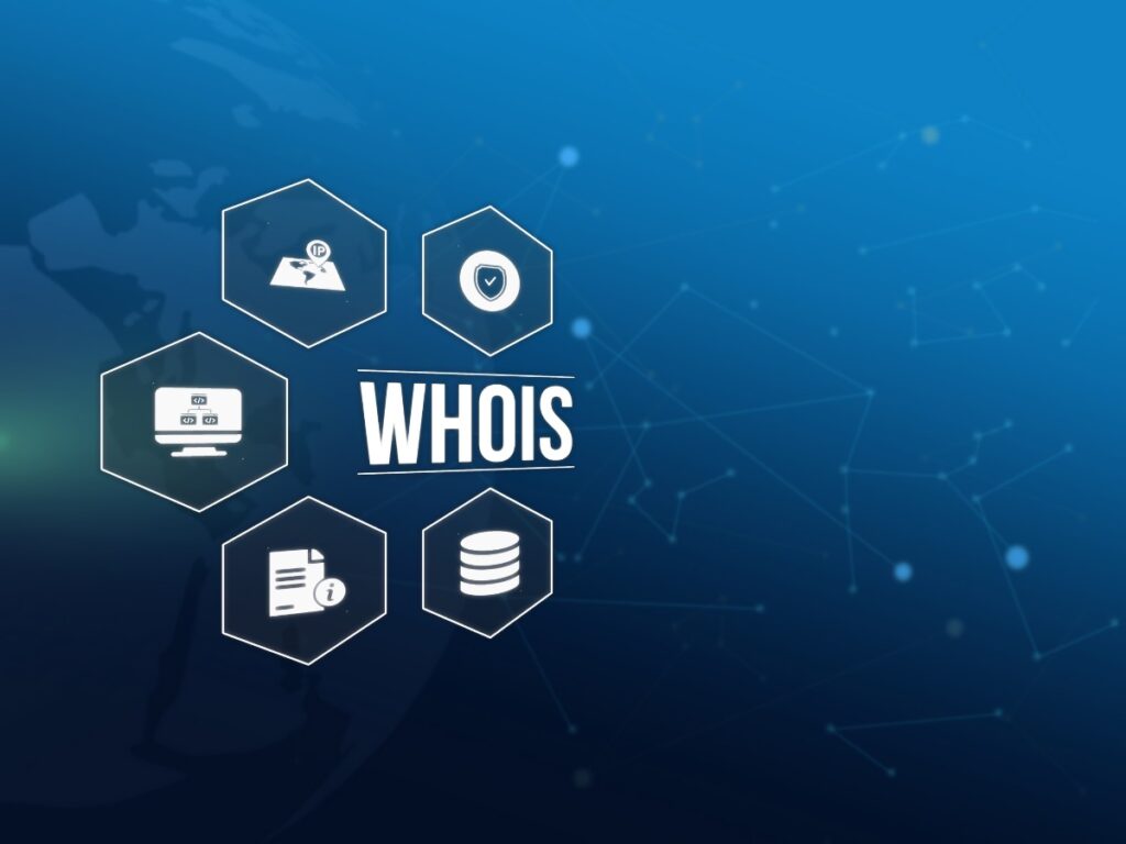 WHOIS letters displayed on keyboard